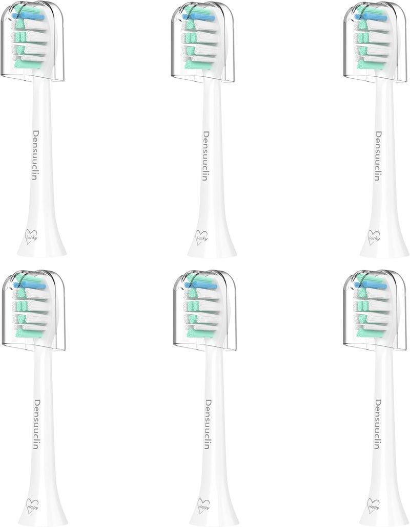 Densuuclin Replacement Toothbrush Heads for Philips Sonicare Replacement Heads, Replacement Brush Head Compatible with Phillips Sonicare Electric Toothbrush, 6 Pack - Image 1